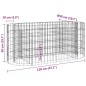 vidaXL Arriate de gaviones de hierro galvanizado 120x50x50 cm vidaXL Arriate de gaviones de hierro galvanizado 120x50x50 cm
