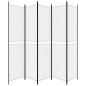 vidaXL Biombo divisor de 5 paneles de tela blanco 250x220 cm