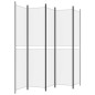 vidaXL Biombo divisor de 5 paneles de tela blanco 250x220 cm