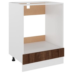 vidaXL Armario de horno madera ingeniería roble ahumado 60x46x81,5 cm