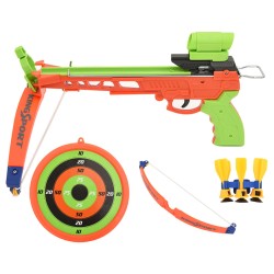 vidaXL Juego de tiro con arco para niños y ballestas con diana