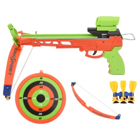 vidaXL Juego de tiro con arco para niños y ballestas con diana