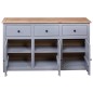 vidaXL Aparador de madera maciza pino estilo Panamá gris 135x40x80 cm vidaXL Aparador de madera maciza pino estilo Panamá gris 135x40x80 cm