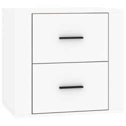 vidaXL Mesita de noche de pared blanca 50x36x47 cm
