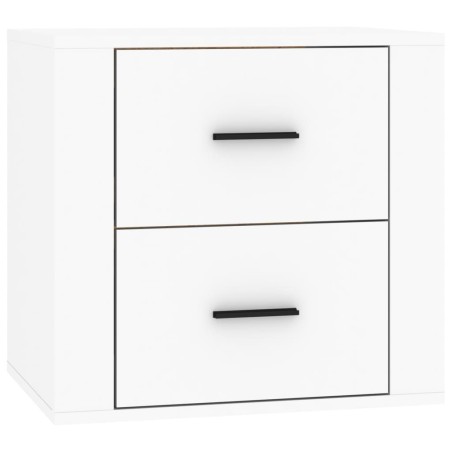 vidaXL Mesita de noche de pared blanca 50x36x47 cm