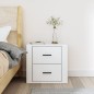 vidaXL Mesita de noche de pared blanca 50x36x47 cm vidaXL Mesita de noche de pared blanca 50x36x47 cm