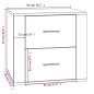 vidaXL Mesita de noche blanca 50x39x47 cm vidaXL Mesita de noche blanca 50x39x47 cm