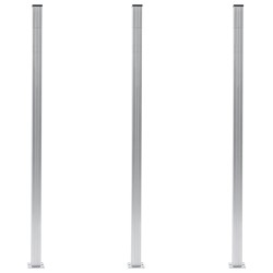 vidaXL Postes de valla 3 unidades aluminio 185 cm