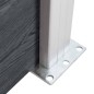 vidaXL Postes de valla 3 unidades aluminio 185 cm vidaXL Postes de valla 3 unidades aluminio 185 cm