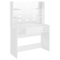 vidaXL Tocador de maquillaje con luces LED MDF blanco 100x40x135 cm vidaXL Tocador de maquillaje con luces LED MDF blanco 100x40x135 cm