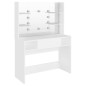 vidaXL Tocador de maquillaje con luces LED MDF blanco 100x40x135 cm vidaXL Tocador de maquillaje con luces LED MDF blanco 100x40x135 cm