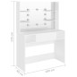 vidaXL Tocador de maquillaje con luces LED MDF blanco 100x40x135 cm vidaXL Tocador de maquillaje con luces LED MDF blanco 100x40x135 cm