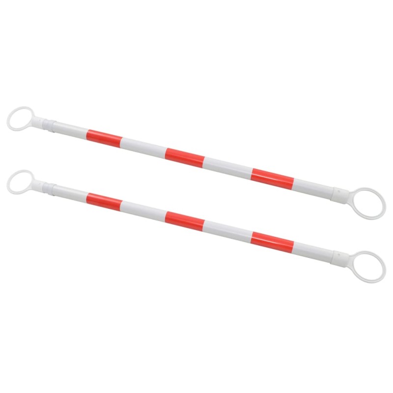 vidaXL Barras retráctiles de cono de tráfico 2 uds plástico 116-197 cm vidaXL Barras retráctiles de cono de tráfico 2 uds plástico 116-197 cm
