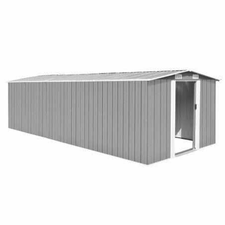 vidaXL Caseta de jardín metal gris 257x580x181 cm