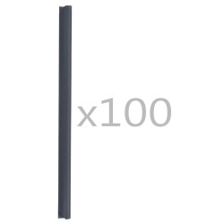 vidaXL Clips para malla de jardín 100 unidades PVC gris antracita