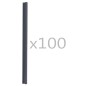 vidaXL Clips para malla de jardín 100 unidades PVC gris antracita vidaXL Clips para malla de jardín 100 unidades PVC gris antracita