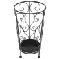 vidaXL Paragüero estilo vintage metal 26x46 cm negro