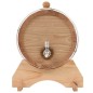 vidaXL Barril de vino con grifo madera roble macizo 6 L vidaXL Barril de vino con grifo madera roble macizo 6 L