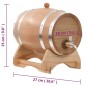 vidaXL Barril de vino con grifo madera roble macizo 6 L vidaXL Barril de vino con grifo madera roble macizo 6 L