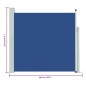 vidaXL Toldo lateral retráctil de jardín azul 170x300 cm vidaXL Toldo lateral retráctil de jardín azul 170x300 cm
