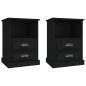 vidaXL Mesitas de noche 2 unidades negro 43x36x60 cm vidaXL Mesitas de noche 2 unidades negro 43x36x60 cm