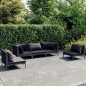 vidaXL Sofás de jardín 5 pzas y cojines ratán sintético gris oscuro vidaXL Sofás de jardín 5 pzas y cojines ratán sintético gris oscuro