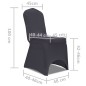 vidaXL Funda de silla elástica 6 unidades gris antracita vidaXL Funda de silla elástica 6 unidades gris antracita