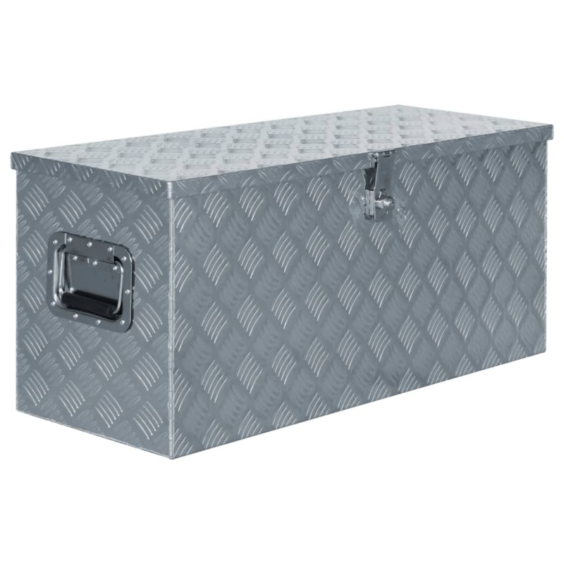 vidaXL Caja de aluminio 90,5x35x40 cm plateada vidaXL Caja de aluminio 90,5x35x40 cm plateada