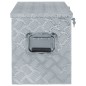 vidaXL Caja de aluminio 90,5x35x40 cm plateada vidaXL Caja de aluminio 90,5x35x40 cm plateada