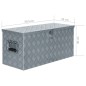 vidaXL Caja de aluminio 90,5x35x40 cm plateada vidaXL Caja de aluminio 90,5x35x40 cm plateada