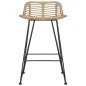 vidaXL Taburetes de cocina 2 unidades ratán natural vidaXL Taburetes de cocina 2 unidades ratán natural
