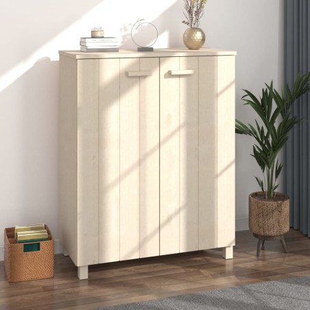 vidaXL Zapatero HAMAR madera pino maciza marrón miel 85x40x108 cm
