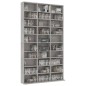 vidaXL Armario para CDs madera contrachapada gris 102x16x177,5 cm vidaXL Armario para CDs madera contrachapada gris 102x16x177,5 cm