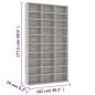 vidaXL Armario para CDs madera contrachapada gris 102x16x177,5 cm vidaXL Armario para CDs madera contrachapada gris 102x16x177,5 cm