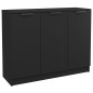 vidaXL Aparador de madera contrachapada negro 90,5x30x70 cm