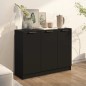 vidaXL Aparador de madera contrachapada negro 90,5x30x70 cm