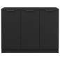vidaXL Aparador de madera contrachapada negro 90,5x30x70 cm