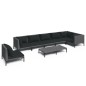 vidaXL Set sofás de jardín 8 pzas cojines ratán sintético gris oscuro vidaXL Set sofás de jardín 8 pzas cojines ratán sintético gris oscuro