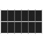 vidaXL Biombo divisor de 6 paneles de tela negro 300x180 cm vidaXL Biombo divisor de 6 paneles de tela negro 300x180 cm