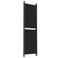 vidaXL Biombo divisor de 6 paneles de tela negro 300x180 cm vidaXL Biombo divisor de 6 paneles de tela negro 300x180 cm