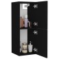 vidaXL Armario de baño madera contrachapada negro 30x30x80 cm vidaXL Armario de baño madera contrachapada negro 30x30x80 cm