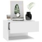 vidaXL Mesita de noche de pared blanca vidaXL Mesita de noche de pared blanca