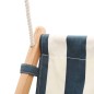 vidaXL Columpio de bebé con cinturón de seguridad algodón madera azul vidaXL Columpio de bebé con cinturón de seguridad algodón madera azul