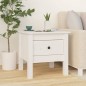 vidaXL Mesa auxiliar 2 uds de madera maciza de pino blanco 40x40x39 cm vidaXL Mesa auxiliar 2 uds de madera maciza de pino blanco 40x40x39 cm