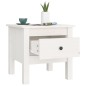 vidaXL Mesa auxiliar 2 uds de madera maciza de pino blanco 40x40x39 cm vidaXL Mesa auxiliar 2 uds de madera maciza de pino blanco 40x40x39 cm