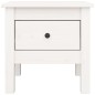 vidaXL Mesa auxiliar 2 uds de madera maciza de pino blanco 40x40x39 cm vidaXL Mesa auxiliar 2 uds de madera maciza de pino blanco 40x40x39 cm