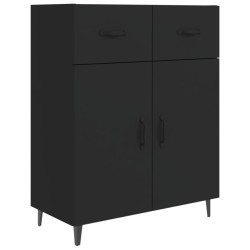 vidaXL Aparador de madera de ingeniería negro 69,5x34x90 cm