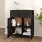 vidaXL Aparador de madera de ingeniería negro 69,5x34x90 cm