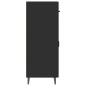 vidaXL Aparador de madera de ingeniería negro 69,5x34x90 cm