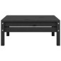 vidaXL Conjunto de muebles de jardín 3 piezas madera maciza pino negro vidaXL Conjunto de muebles de jardín 3 piezas madera maciza pino negro